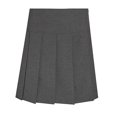 Eco Drop Waist Pleated Skirt Grey