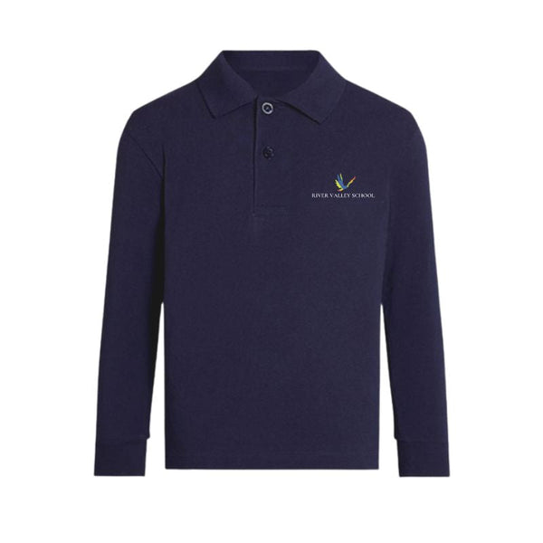 Premium Long Sleeve Polo NAV - RVS