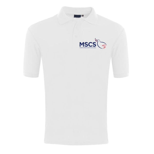 Premium Short Sleeve Polo White - MSC